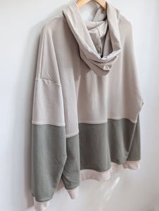 Unisex Oversized Hoodie (Sand + Sage)- L