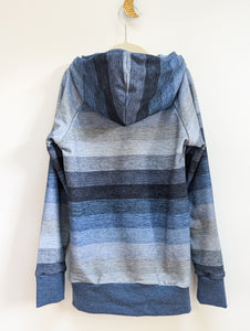 7/8Y Blue Variant Stripe Hoodie