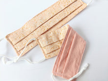 Load image into Gallery viewer, Teen- Small Adult // Peach Speckled [Pleated Mask]