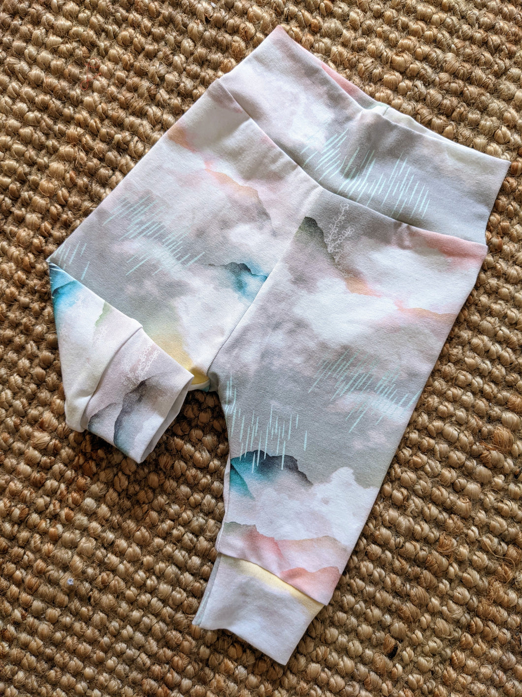 0-3m 'Stormy' Cuffed Leggings