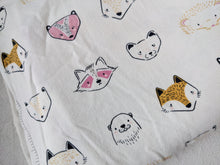 Load image into Gallery viewer, Art Gallery Fabrics- Animal Faces- jersey knit 56&quot;x60&quot;