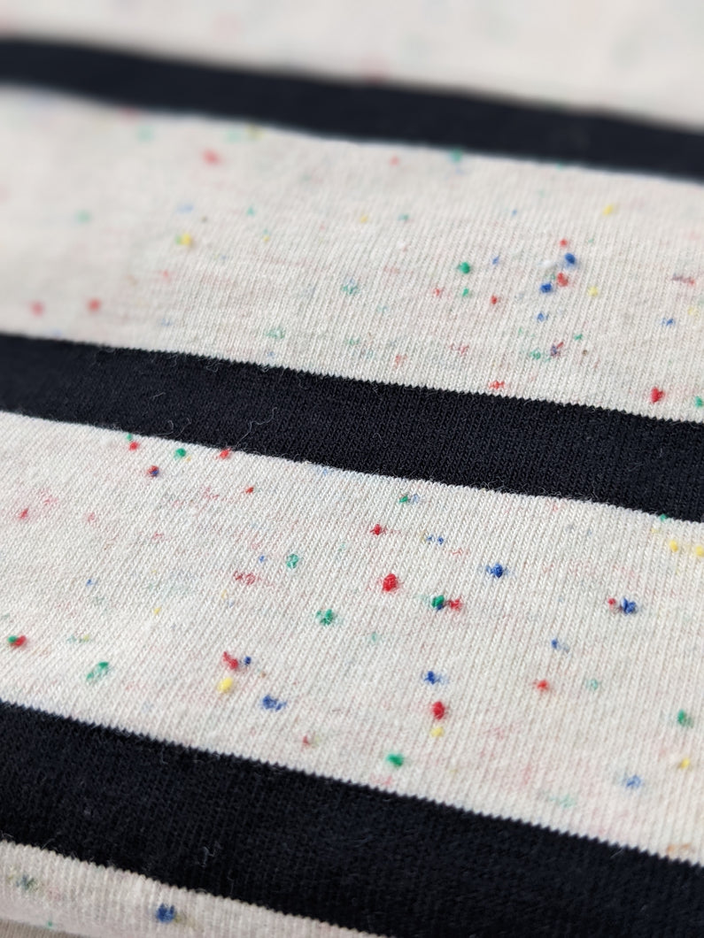 Confetti stripe jersey- 1m washed