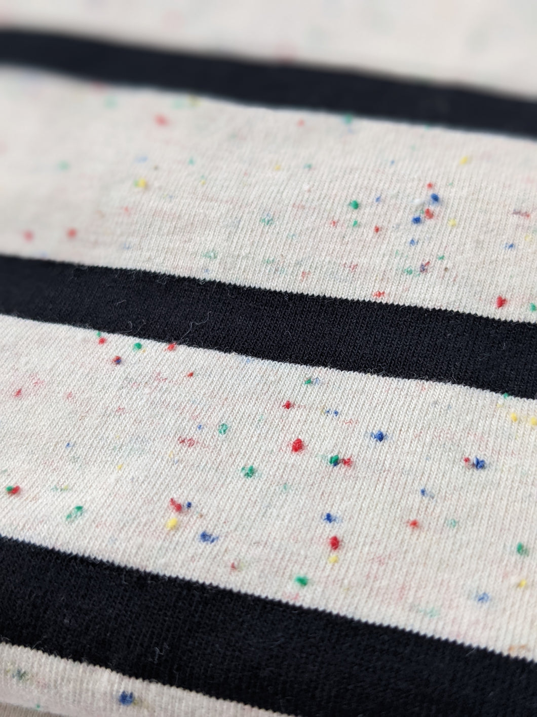 Confetti stripe jersey- 1m washed