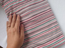 Load image into Gallery viewer, Bright Pink mini stripes- jersey- 1 yard
