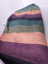 Load image into Gallery viewer, Fabric Hens- purple/green stripe- CFT- 1/2m at smallest